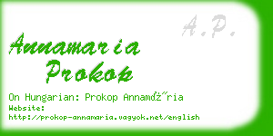 annamaria prokop business card